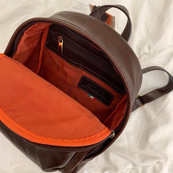 CHIARUGI FIRENZE® WOMEN'S MINI LEATHER BACKPACK. - Picture 3 of 4